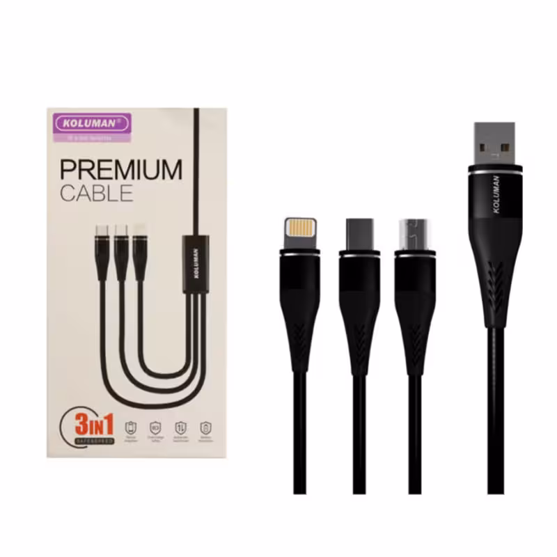 کابل سه کاره کلومن مدل KOLUMAN KD-24