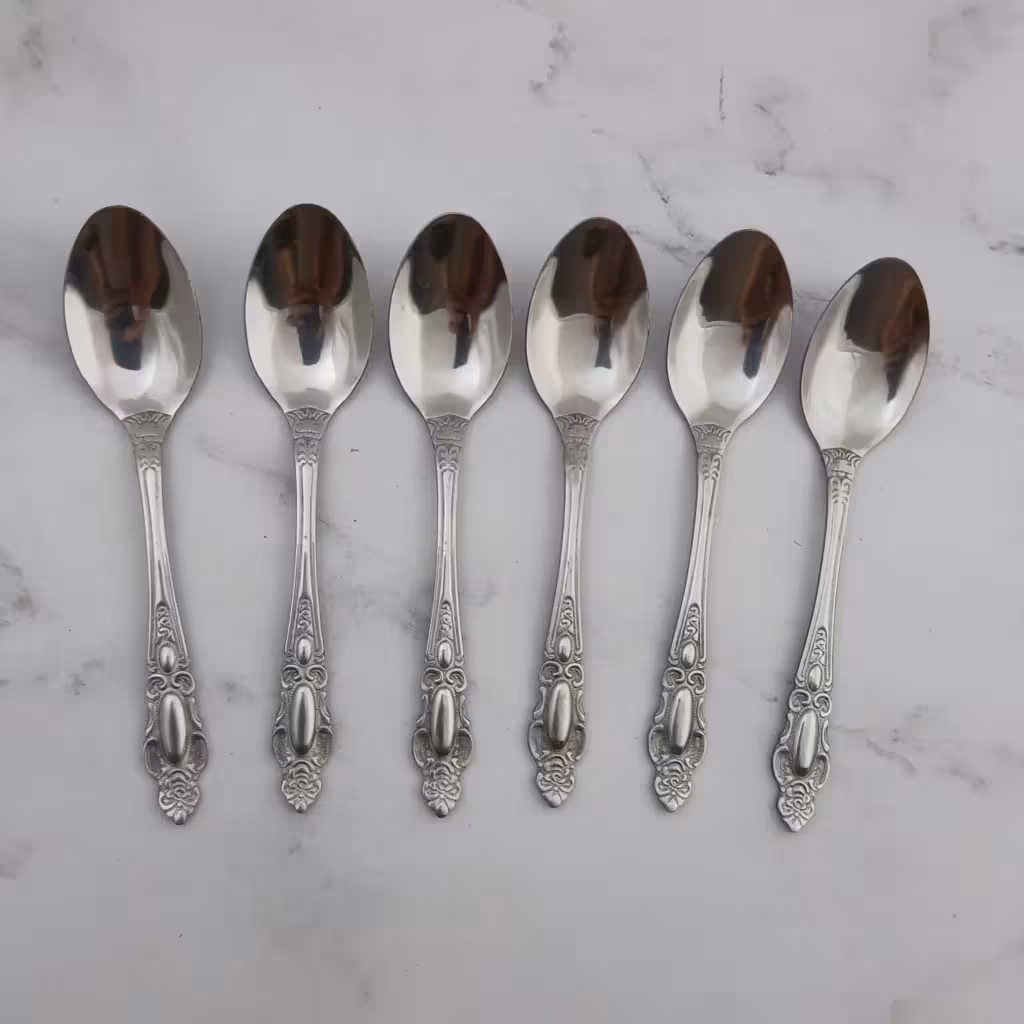 قاشق مربا مدل نگین بسته 6 عددی