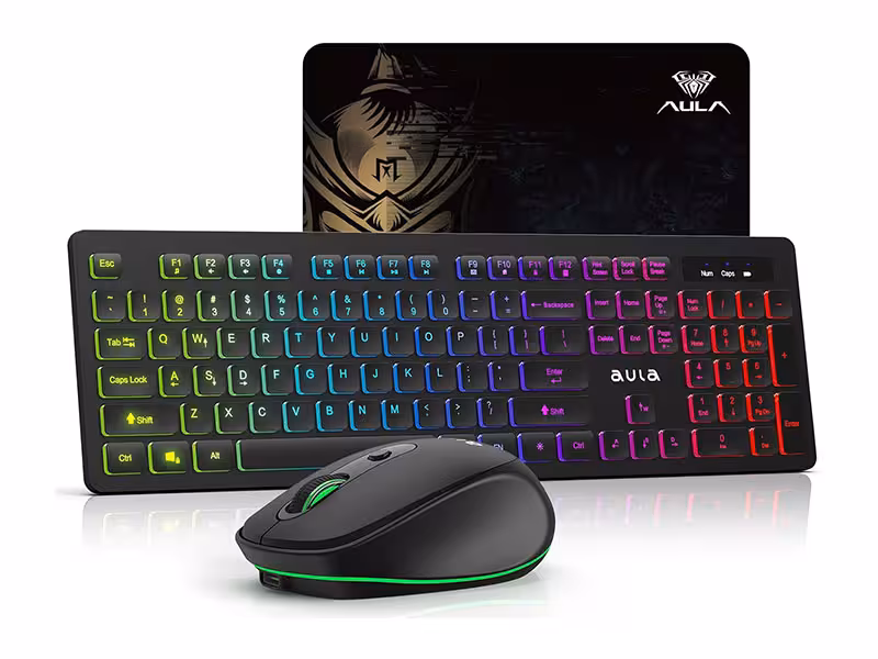 کیبورد و ماوس بی سیم آئولا AC 208 به همراه پد ماوس