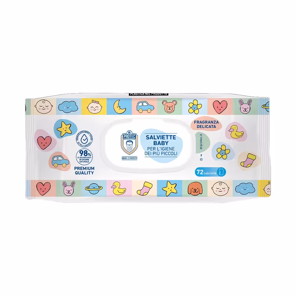 دستمال مرطوب ملایم دکتر پروتک Dr Protec بسته 72 عددی