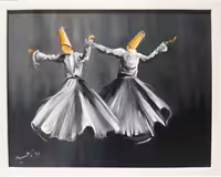 تابلو رنگ روغن رقص سماع