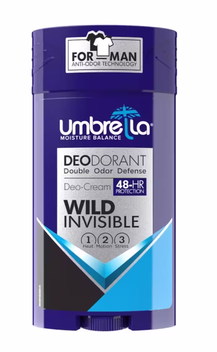 دئودورانت خوشبو کننده بدن مردانه آمبرلا مدل wild invisible