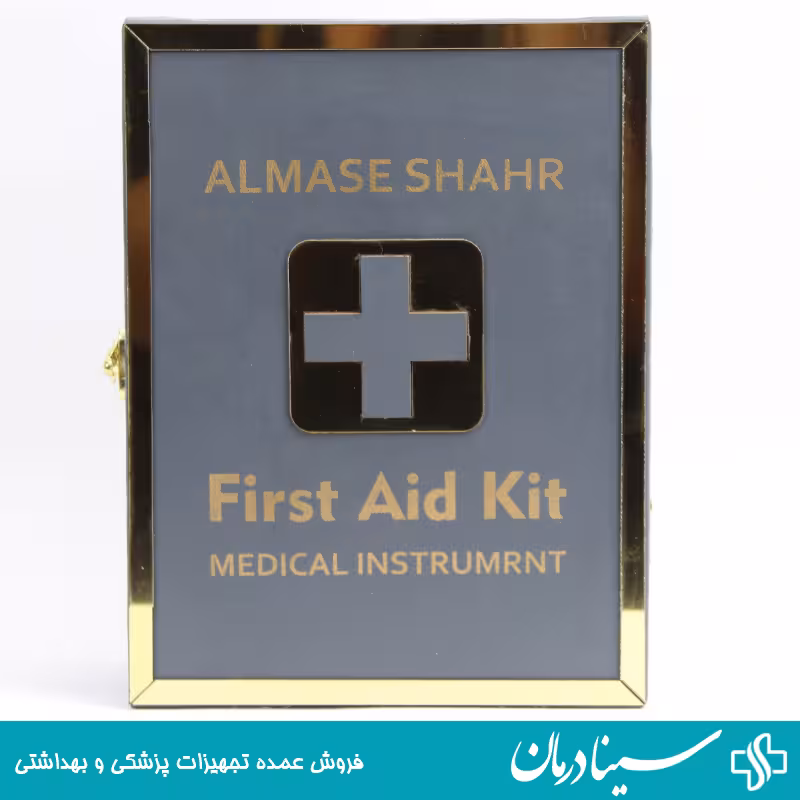 خرید جعبه کمک های اولیه کوچک دیواری چوبی رنگ ذغالی