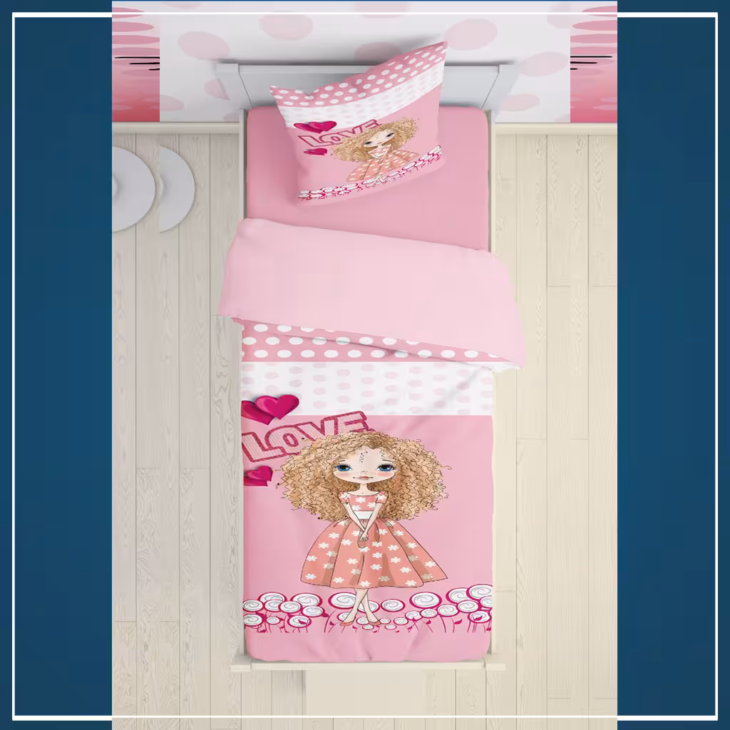 روتختی سه بعدی دختر صورتی کد 2078