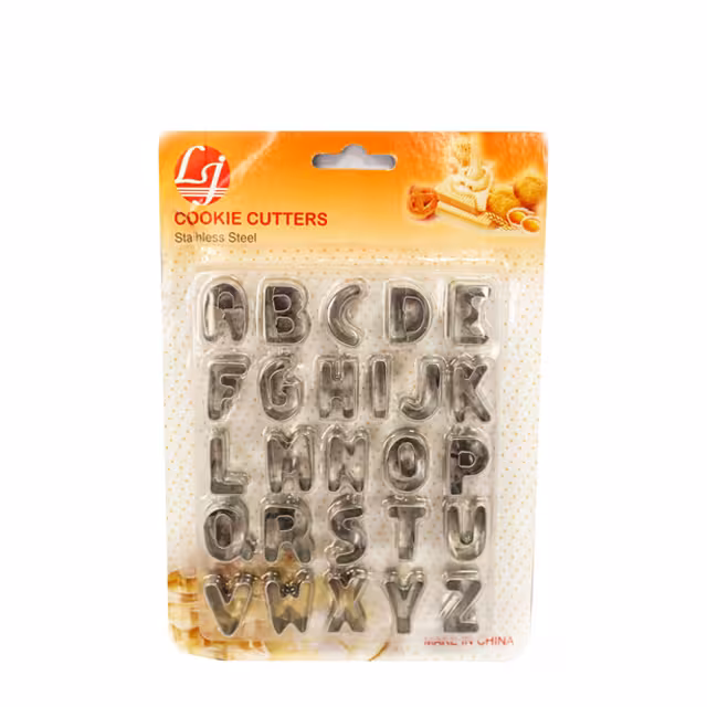 کاتر طرح حروف انگلیسی سایز کوچک کد 01