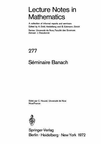 خرید و دانلود نسخه کامل کتاب Seminaire Banach