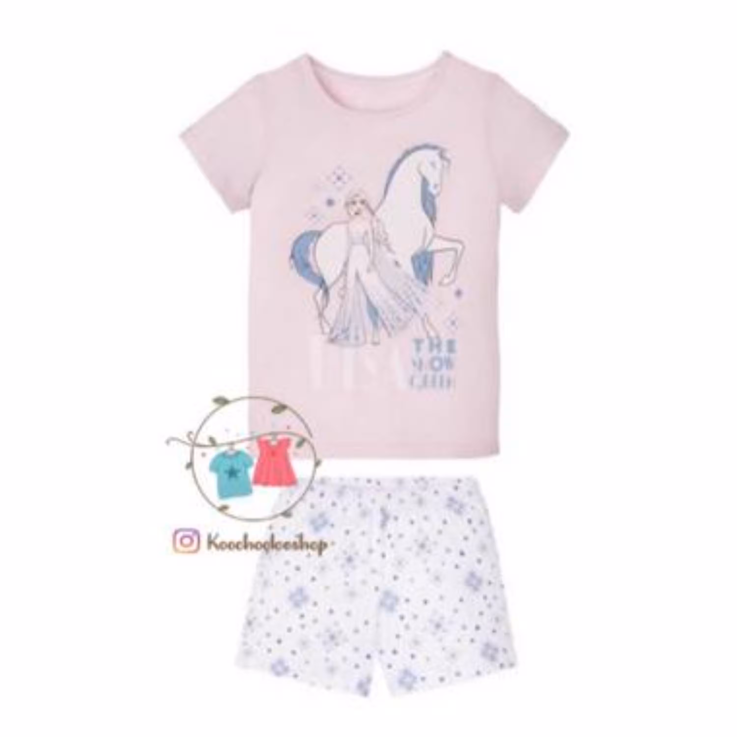 ست تیشرت دکمه کنار یقه و شلوارک نخی و عالی