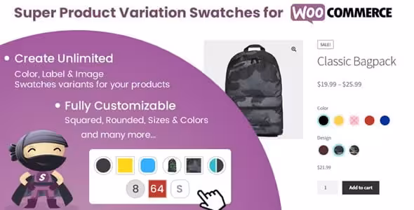 دانلود افزونه Super Product Variation Swatches for WooCommerce