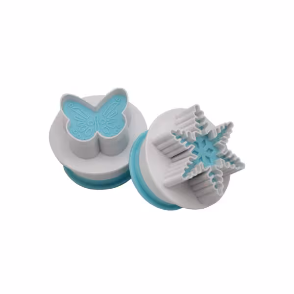 قالب فشاری 2 عددی دانه برف و پروانه بزرگ