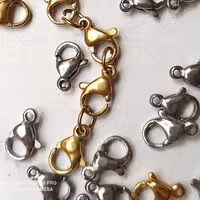 قفل طوطی استیل طلایی و نقره ای 