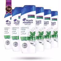 6 عدد شامپو هد اند شولدرز Head & Shoulders مدل ضد شوره طراوت‌بخش با عصاره منتول Menthol Refresh حجم 400 میلی لیتر (اورجینال)