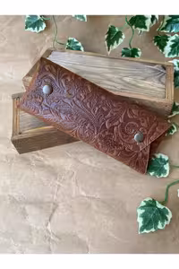 جامدادی از چرم طبیعی و کیف آرایش - 11490