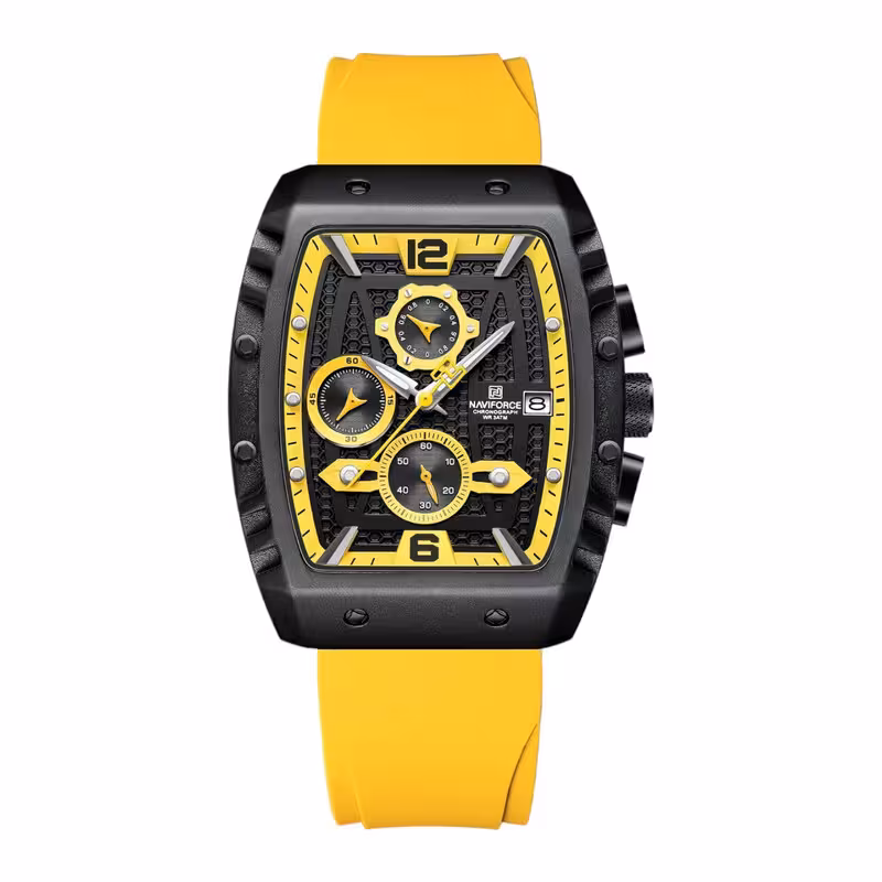 ساعت مچی عقربه‌ای کوارتز مردانه نیوی فورس مدل کرنوگراف تاریخدار کد NF8025-B-Y