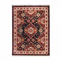 گبه ماشینی دنیای فرش کد 815 زمینه مشکی