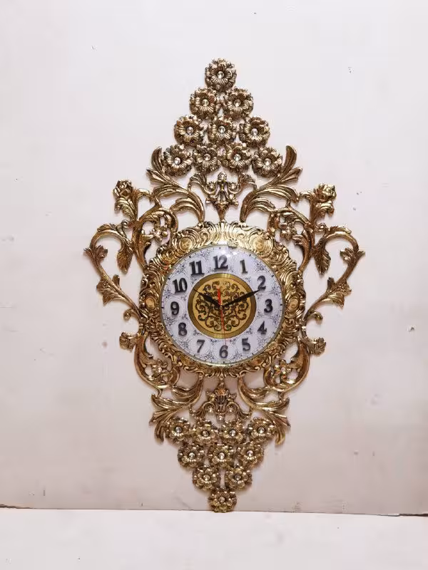 ساعت دیواری برنزی طرح نسترن