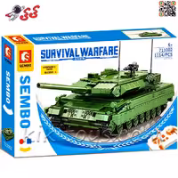 لگو تانک کنترلی جنگی بزرگ لئوپارد 2 برند سمبوبلاک SEMBO BLOCK 711002