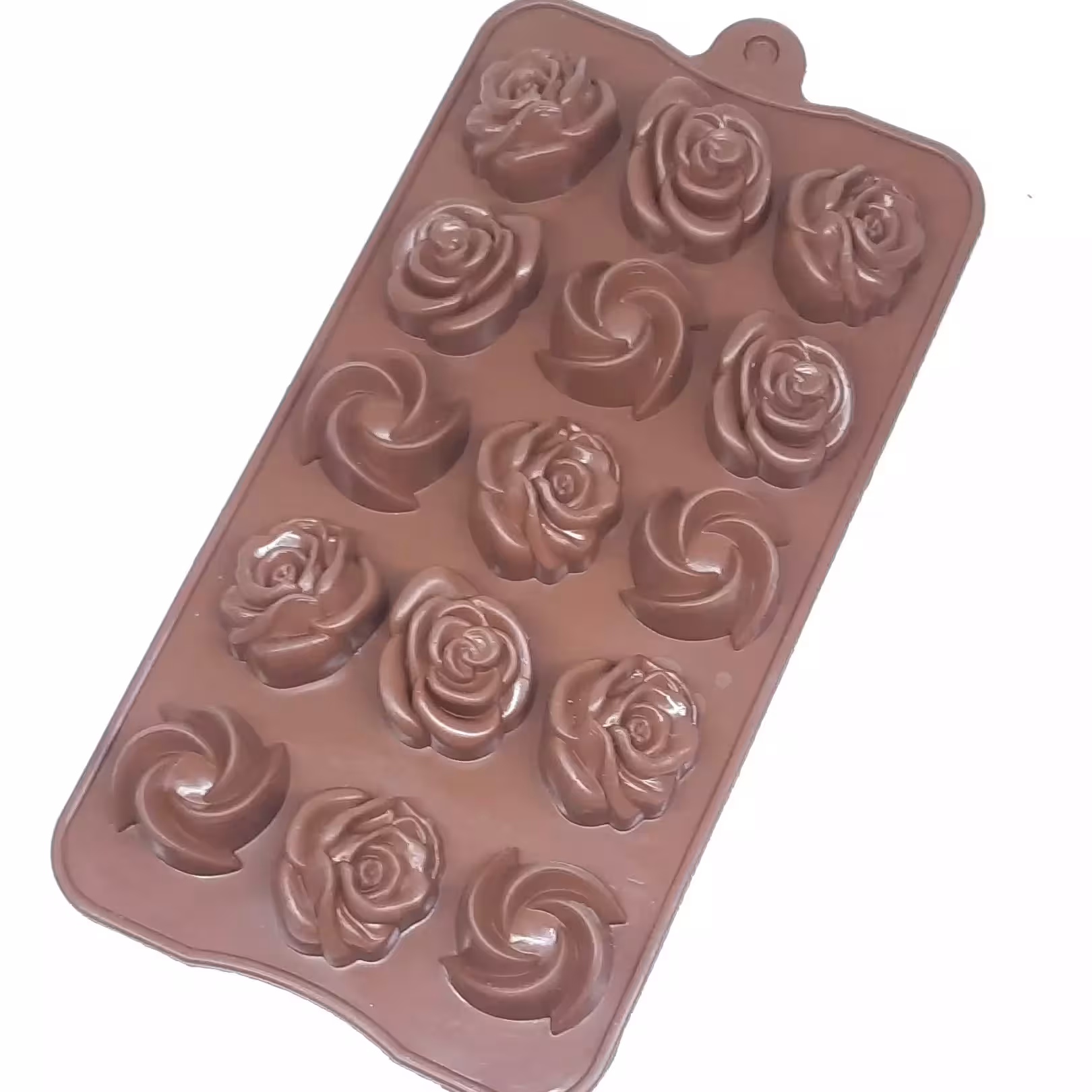 قالب شکلات جنس سلیکونی طرح گل رز