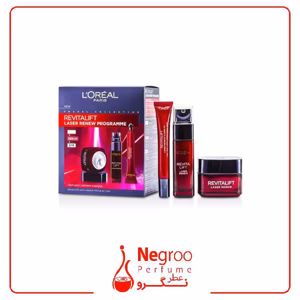 کرم ضد چروک و لیفت لورآل مدل Revitalift Laserمجموعه3عددی