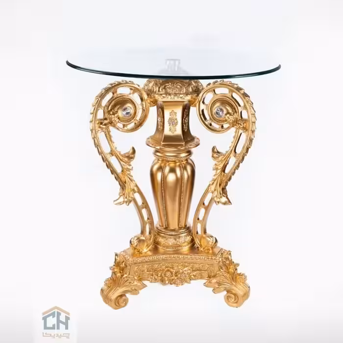 میز سه پایه طلایی گلدکیش مدل 1-1430