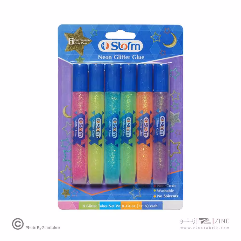 چسب اکلیلی6رنگ پاستلی استورم کد HL609