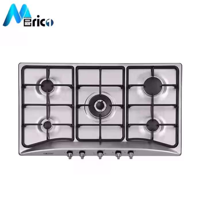 گاز رومیزی استیل البرز کد S5904 پنج شعله استیل