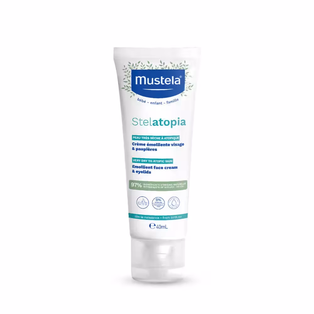 کرم مرطوب کننده صورت استلاتوپیا موستلا Mustela حجم 40 میلی لیتر