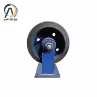 چرخ آهنی لاستیکی فوق سنگین A ثابت قطر 300 میلی متر