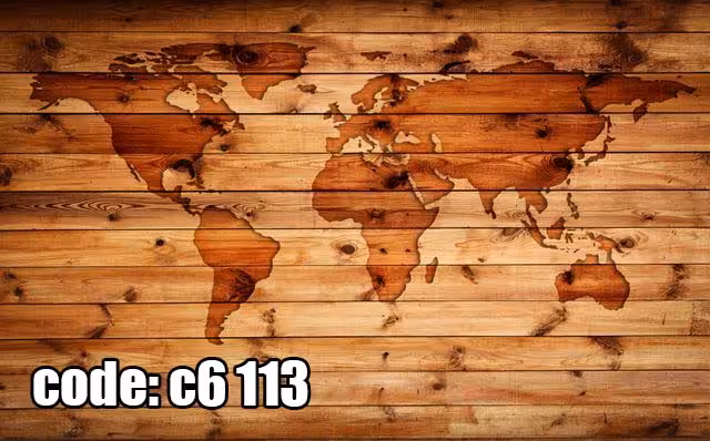 پوستر دیواری سه بعدی طرح نقشه چوبی