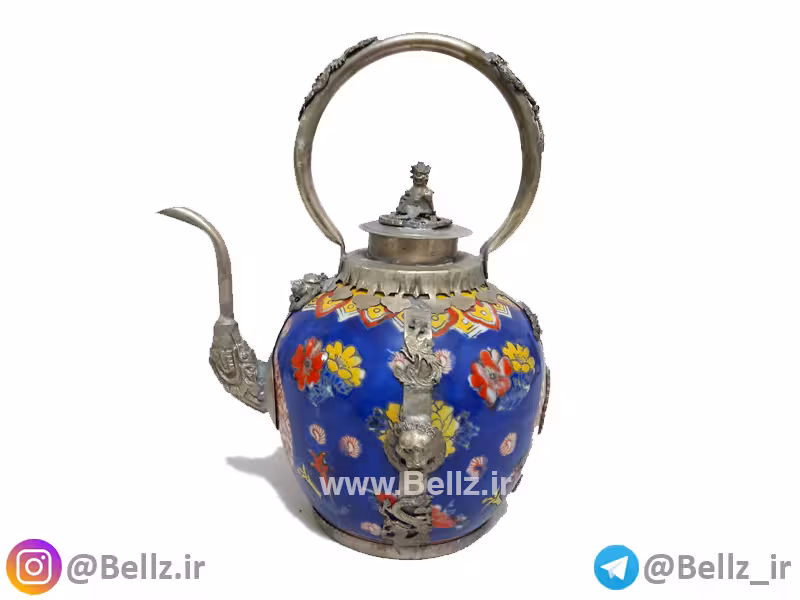 قوری چینی آبی