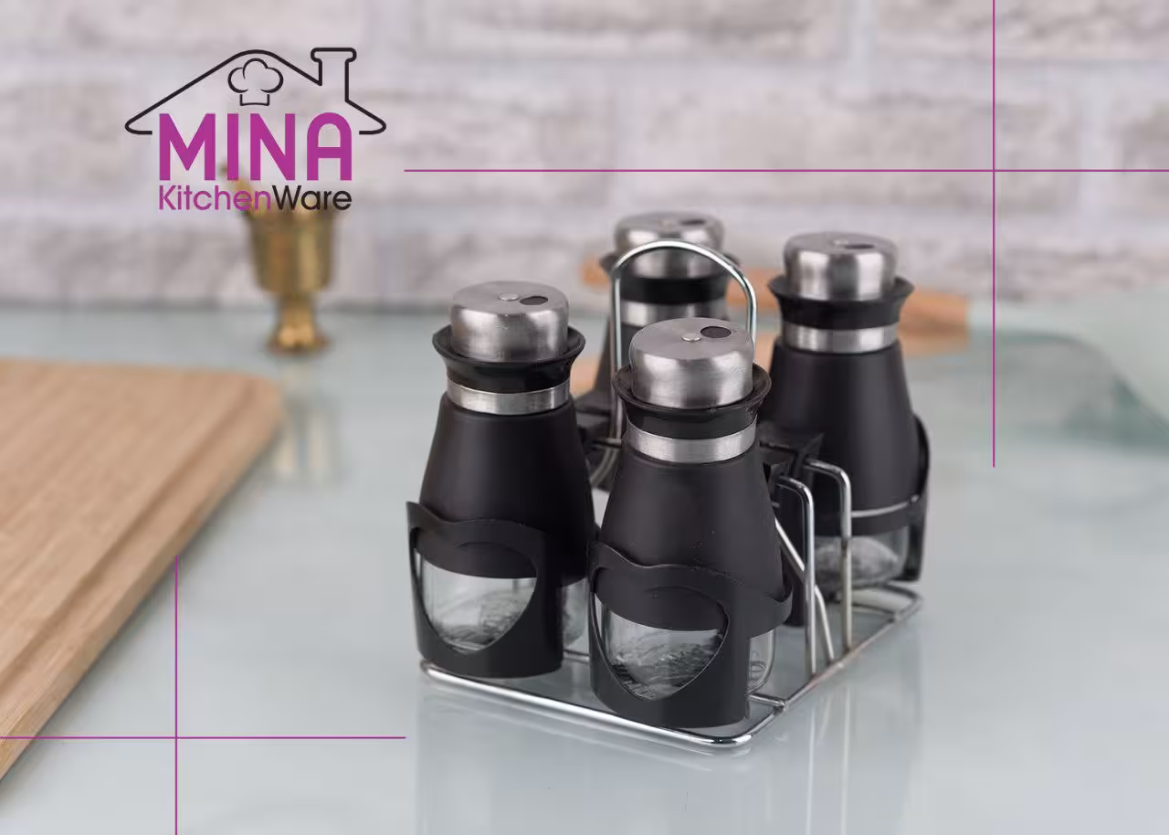 ادویه 4رومیزی رومینا شنل دار کد 805 مینا کیچن ویر