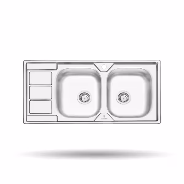 سینک ظرفشویی نیمه فانتزی توکار پرنیان استیل مدل PS 2211