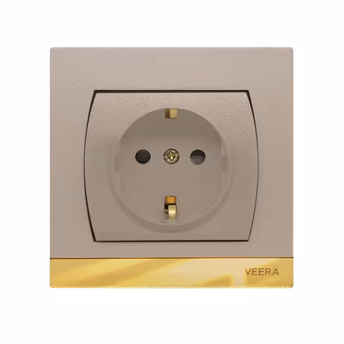 پریز ارت محافظ دار پشت سرامیکی رنگی مدل دلتا ویرا الکتریک