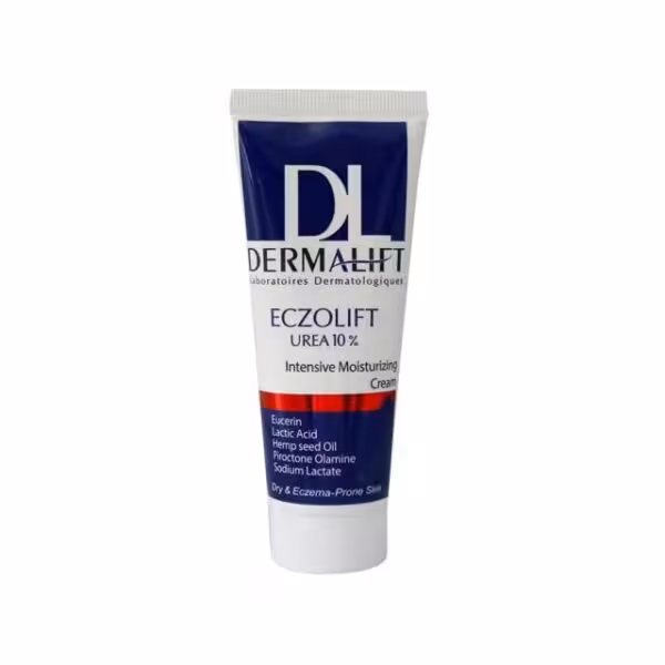 کرم مرطوب کننده اوره و اوسرین 10 درصد درمالیفت مدل Eczolift حجم 75 میلی لیتر