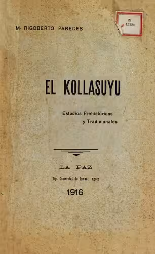 خرید و دانلود نسخه کامل کتاب El kollasuyu : Estudios prehistóricos y tradicionales