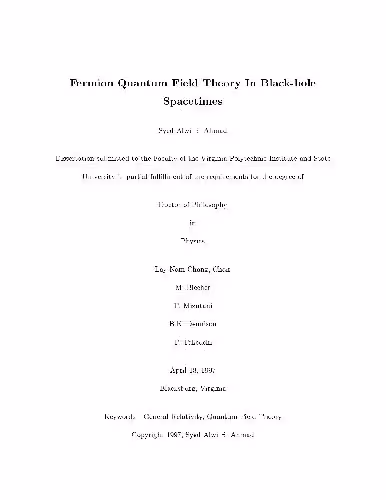 خرید و دانلود نسخه کامل کتاب Fermion QFT in black hole spacetimes