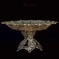 میوه خوری رومیزی برنزی طرح خاتم سایز بزرگ