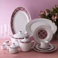 سرویس چینی 102 پارچه زرین طرح توسکانی سری رادیانس 12 نفره