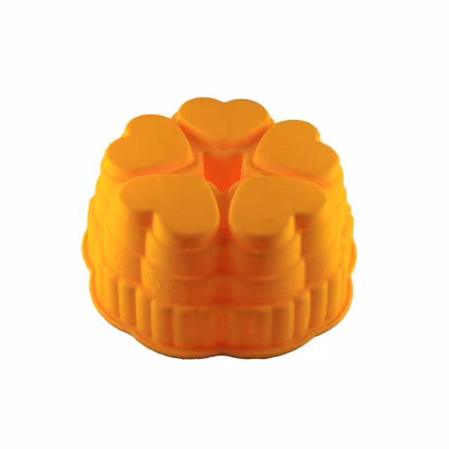 قالب ژله پلاستیکی طرح قلب شیفون دار کد 5126