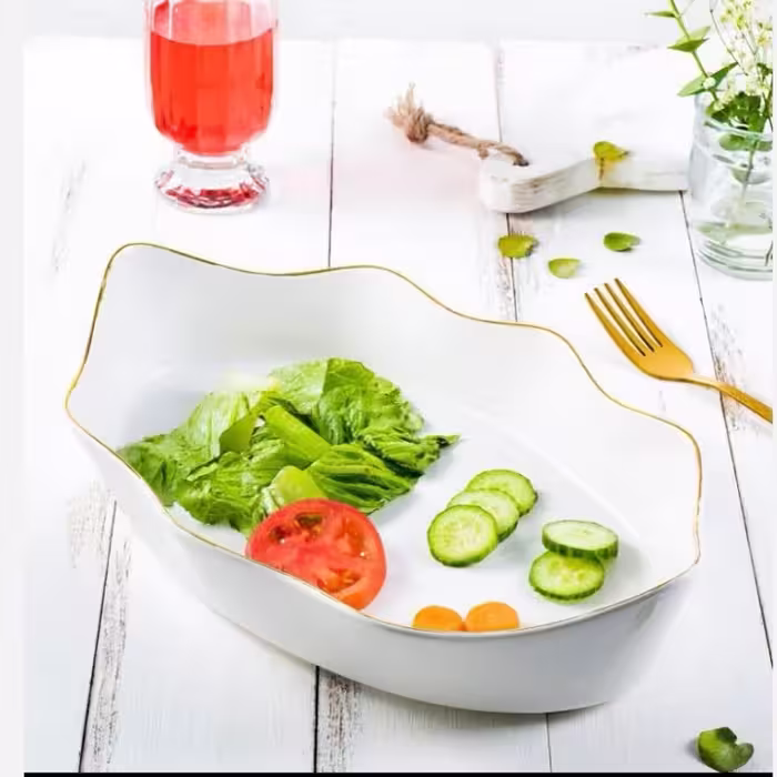 تارت بیضی سرامیک آماتیس لب طلا کد 237