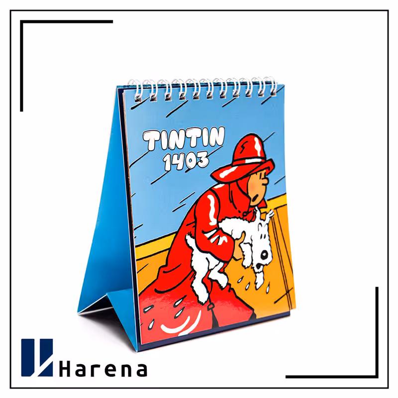 تقویم رومیزی تن تن سایز کوچک 1403