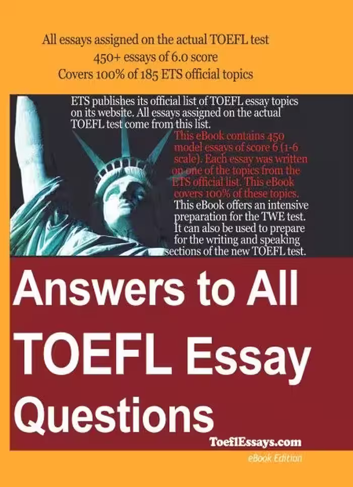 کتاب Answers to all TOEFL Essay Questions