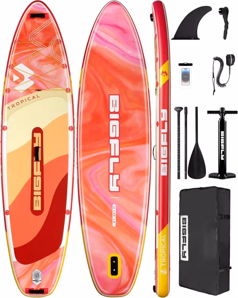 پدل برد BIGFLY مدل TROPICAL ORANGE