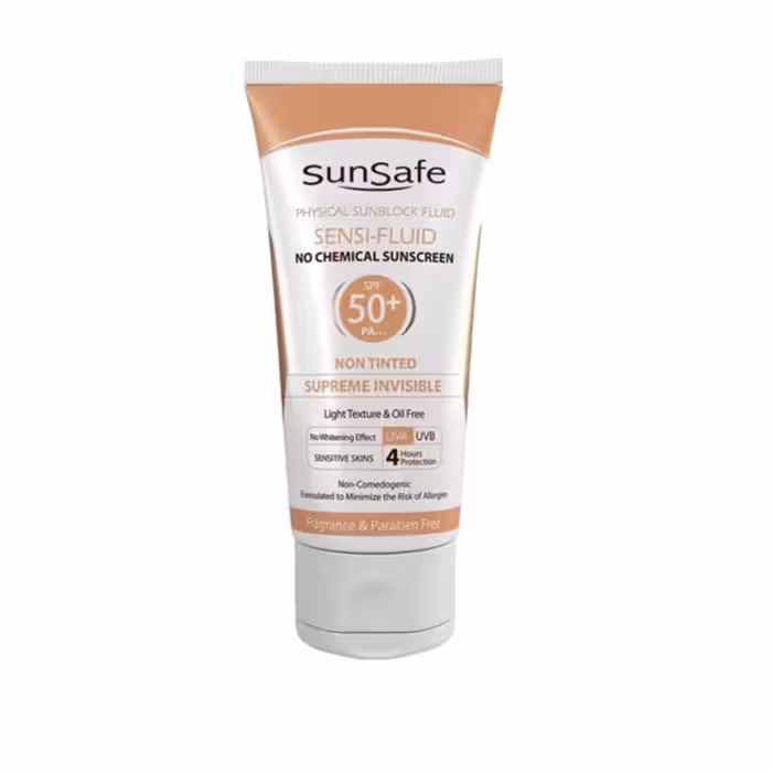 فلوئید ضد آفتاب فیزیکال SPF50 سان سیف