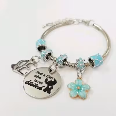 دستبند پاندورا نقره ای آویز استیل ، فوق العاده ترند و خوشگل ، فری سایز