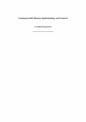 خرید و دانلود نسخه کامل کتاب Communicable Disease Epidemiology and Control: A Global Perspective
