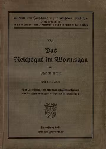 خرید و دانلود نسخه کامل کتاب Das Reichsgut im Wormsgau