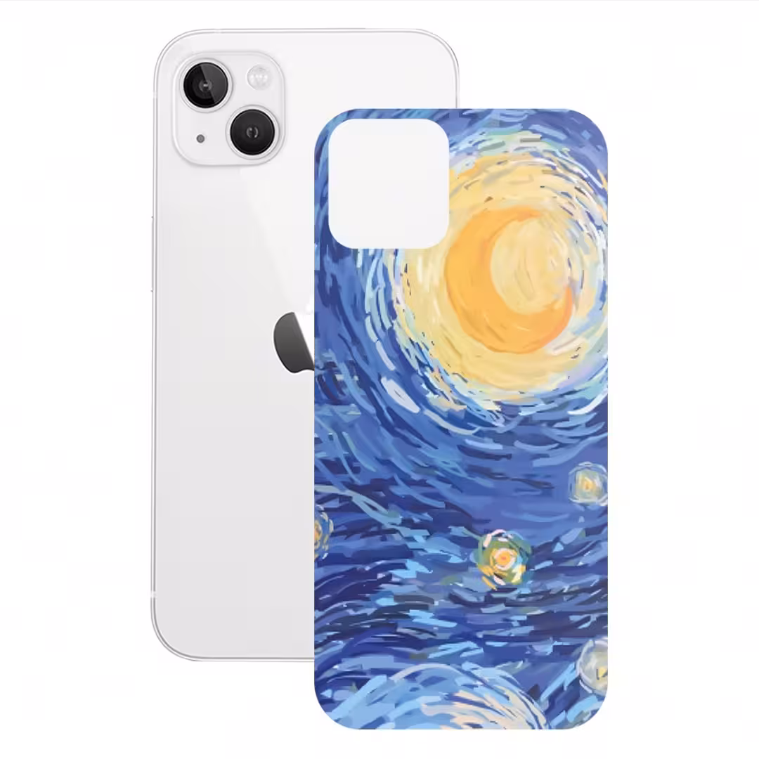 برچسب پوششی راک اسپیس طرح Starry Night مناسب برای گوشی موبایل آیفون مدل iPhone 13 mini

