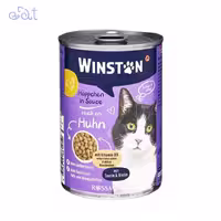 کنسرو گربه وینستون طعم مرغ در سس مدل Winston Cat Food Chicken In Gravy وزن 400 گرم