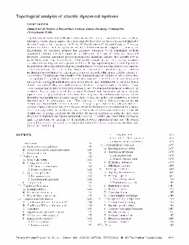 خرید و دانلود نسخه کامل کتاب Topological analysis of dynamical systems