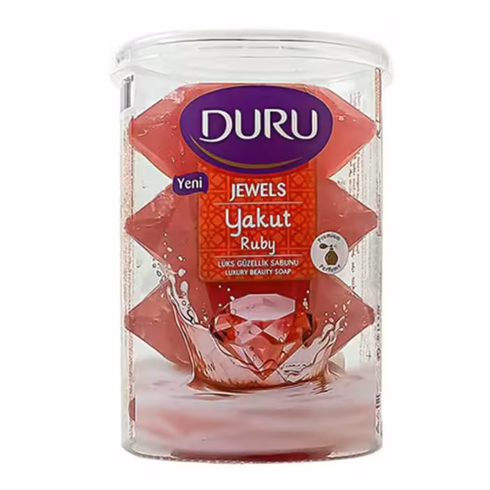 صابون شستشو دورو مدل جواهر یاقوت سرخ تحت لیسانس وزن400 گرم بسته 4 عددی
